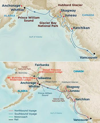 Denali Explorer - Tour EB4 (CruiseTour) Itinerary Map